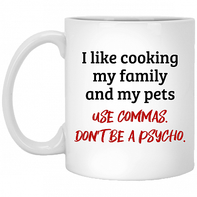 CubeBik I Like Cooking My Family and My Pets Ceramic Coffee Mug - Beer Stein - Water Bottle - Color Changing Mug