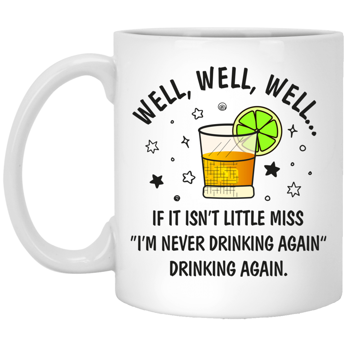 CubeBik Well Well If It Isn't Little Miss I'm Never Drinking Again Coffee Mug - Beer Stein CubeBik Well Well If It Isn't Little Miss I'm Never Drinking Again Coffee Mug - Beer Stein