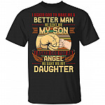 CubeBik I Ask God to Make Me A Better Man He Sent Me My Son I Ask God for an Angel Sent Me My Daughter Vintage T-Shirt