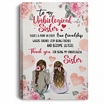 CubeBik To My Unbiological Sister There's A Point In Every True Friendship Framed Canvas Prints - Unframed Poster CubeBik To My Unbiological Sister There's A Point In Every True Friendship Framed Canvas Prints - Unframed Poster