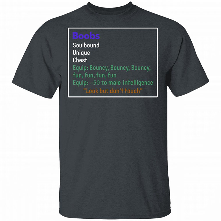 CubeBik Boobs Soulbound Unique Chest Don't Look But Don't Touch T-Shirt
