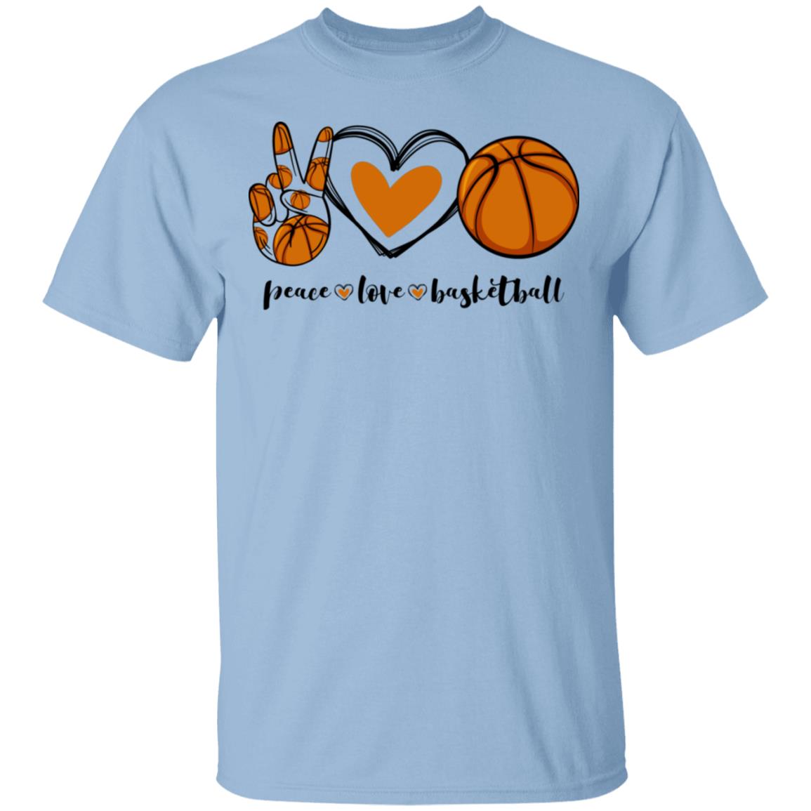 CubeBik Peace Love Basketball T-Shirt