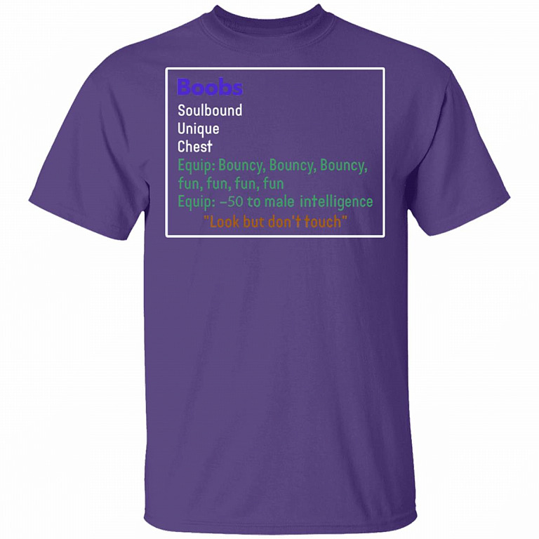 CubeBik Boobs Soulbound Unique Chest Don't Look But Don't Touch T-Shirt