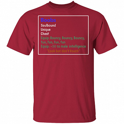 CubeBik Boobs Soulbound Unique Chest Don't Look But Don't Touch T-Shirt