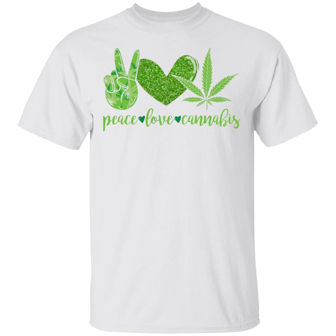 CubeBik Peace Love Cannabis 420 Culture T-Shirt