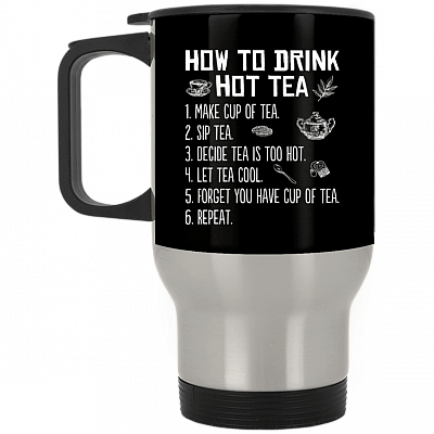 14 oz. Silver Travel Mug