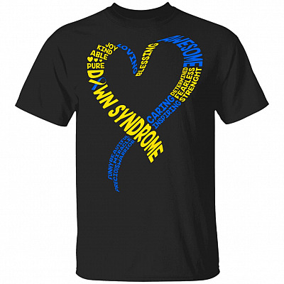 Joy Kind Able Pure Down Syndrome Heart World Down Syndrome Awareness Day Trisomy 21 March T-Shirt