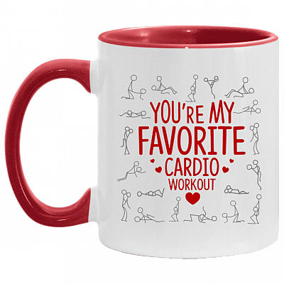 You're My Favorite Cardio Workout Valentine Funny Coffee Accent Mug