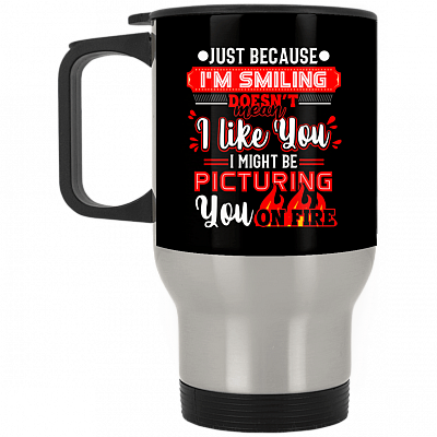 14 oz. Silver Travel Mug