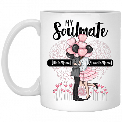 Personalized My Soulmate - Soulmate Love Ceramic Coffee Mug - Beer Stein - Water Bottle - Color Changing Mug