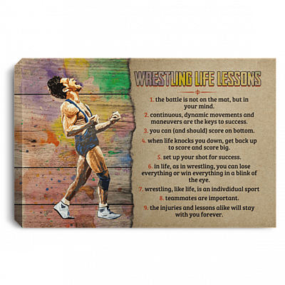 Wrestling Life Lesson Framed Canvas - Unframed Poster
