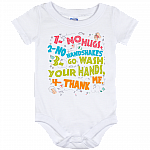 No Hugs No Handshakes Go Wash Your Hands Thank Me Baby Onesie - Baby Infant Bodysuit