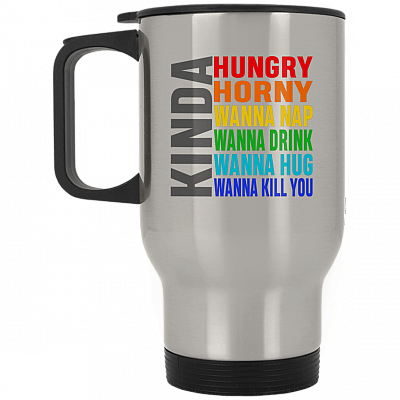 14 oz. Silver Travel Mug