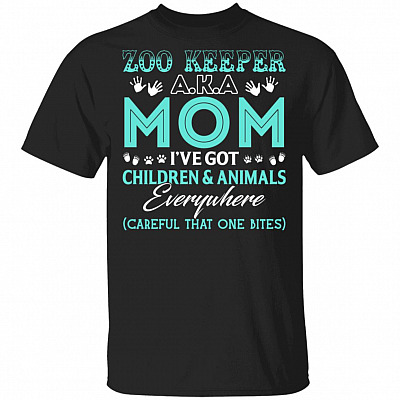 Zoo Keeper A.k.a Mom I've Got Children And Animals Everywhere Funny Women T-Shirt