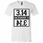 3.14 Backwards Is Pi-E Funny Pun T-Shirt - V-Neck