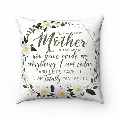 To The Best Mother In The World You Have Made Me Everything I Am Today Throw Pillow - Decorative Pillow Gift