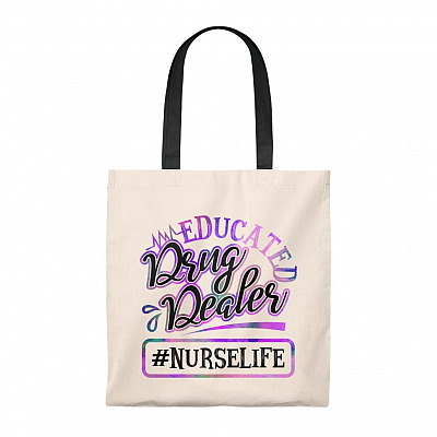 Educated Drug Dealer Canvas Tote Bag - Shoulder Bag - Reusable Shopping Bag