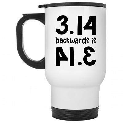 14 oz. White Travel Mug