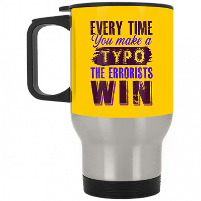 14 oz. Silver Travel Mug