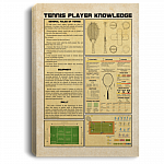 Tennis Player Knowledge Framed Canvas - Unframed Poster Tennis Player Wall Decor