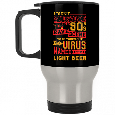 14 oz. Silver Travel Mug
