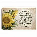 Keep Your Face to the Sunshine and You Cannot See a Shadow Gallery Wrapped Framed Canvas Prints - Unframed Poster