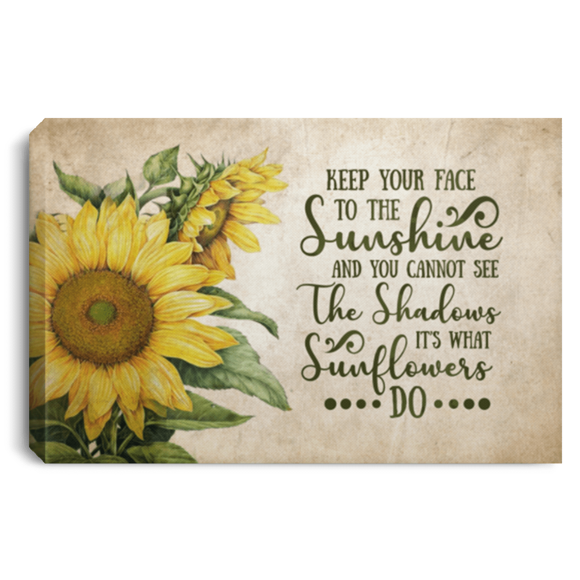 WHEN THE SUN SHINES ON YOUR WAYの作品 Sunflower Wall Art | Keep Your Face to the Sunshine Wall Art | CubeBik