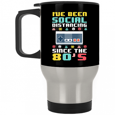 14 oz. Silver Travel Mug