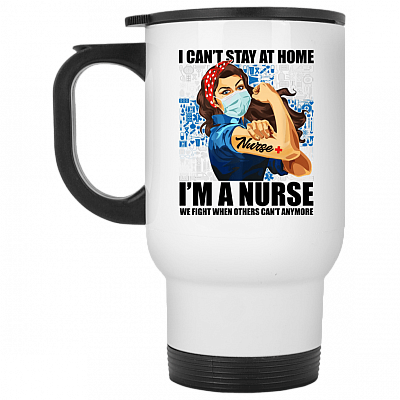 14 oz. White Travel Mug
