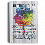 In This House We Do Autism Framed Canvas - Unframed Poster - Proud Autism Mom Wall Art