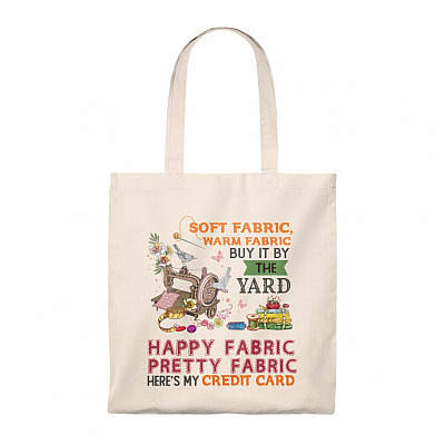Soft Fabric Warm Fabric Buy It By The Yard Here's My Credit-Card Tote Bag - Shoulder Bag