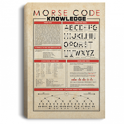 Morse Code Knowledge Framed Canvas - Unframed Poster