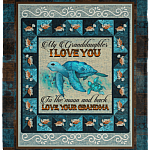 My Granddaughter I Love You to the Moon n Back Turtle Fleece Blanket - Premium Sherpa Blanket - Woven Blanket