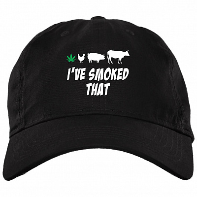 I've Smoked That BBQ Weed 420 Twill Cap - High-Profile Snapback -Trucker Hat