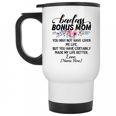 14 oz. White Travel Mug