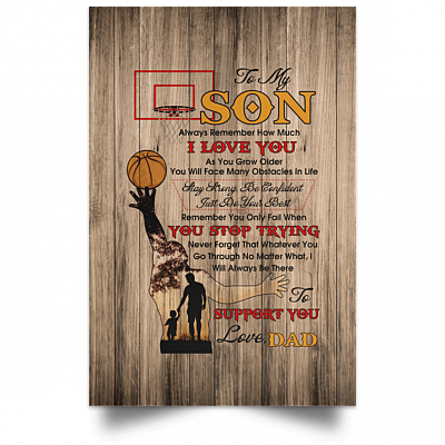 Alternative view of To My Son Always Remember How Much I Love You Unframed Poster - Framed Poster