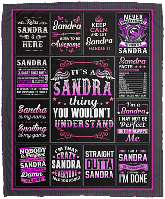It's A Sandra Thing You Wouldn't Understand Fleece Blanket - Premium Sherpa Blanket - Woven Blanket