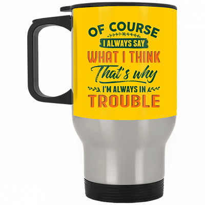 14 oz. Silver Travel Mug