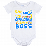 CubeBik Rockin' This Extra Chromosome Like A Boss World Down Syndrome Awareness Day Trisomy 21 Baby Onesie