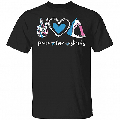 Peace Love Sharks T-Shirt