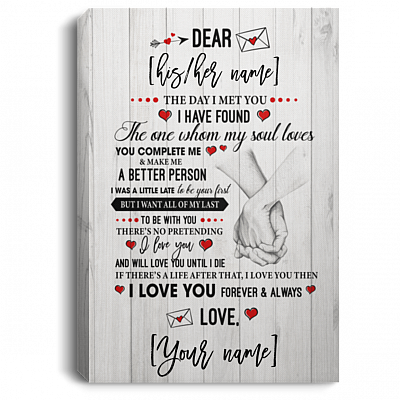 CubeBik The Day I Met You I Have Found The One Whom My Soul Loves Personalized Canvas Prints - Unframed Poster