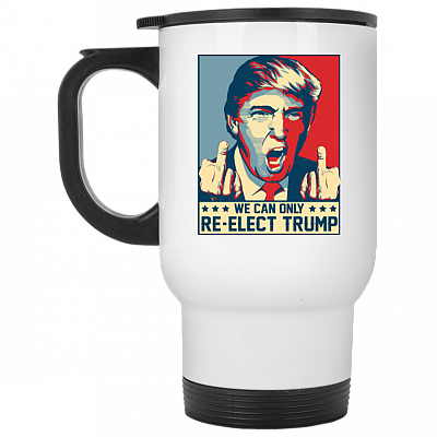 14 oz. White Travel Mug