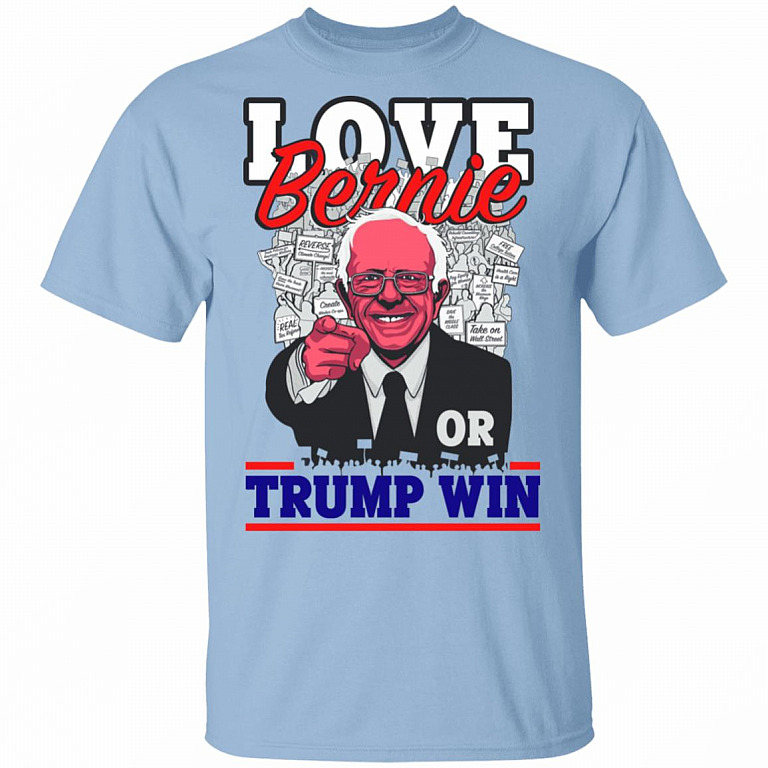 CubeBik Love Bernie or Trump Win Vote Bernie 2020 T-Shirt