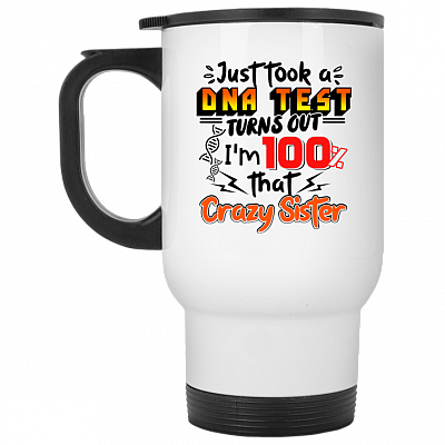 14 oz. White Travel Mug
