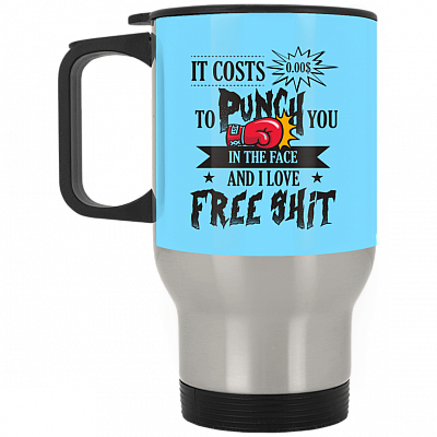 14 oz. Silver Travel Mug