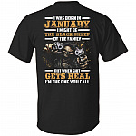 CubeBik I-Was-Born In January I Might Be The-Black-Sheep Of The Family I'm The One You Call Print On Back T-Shirt