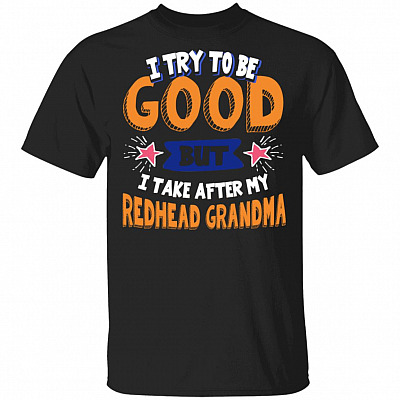 CubeBik I Try To Be Good But I Take After My Redhead Grandma T-Shirt - Youth Tee