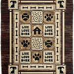 Live Love Bark Dog Lover Fleece Blanket - Premium Sherpa Blanket