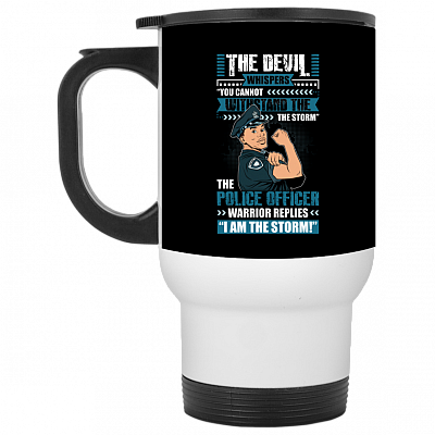 14 oz. White Travel Mug