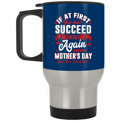 14 oz. Silver Travel Mug